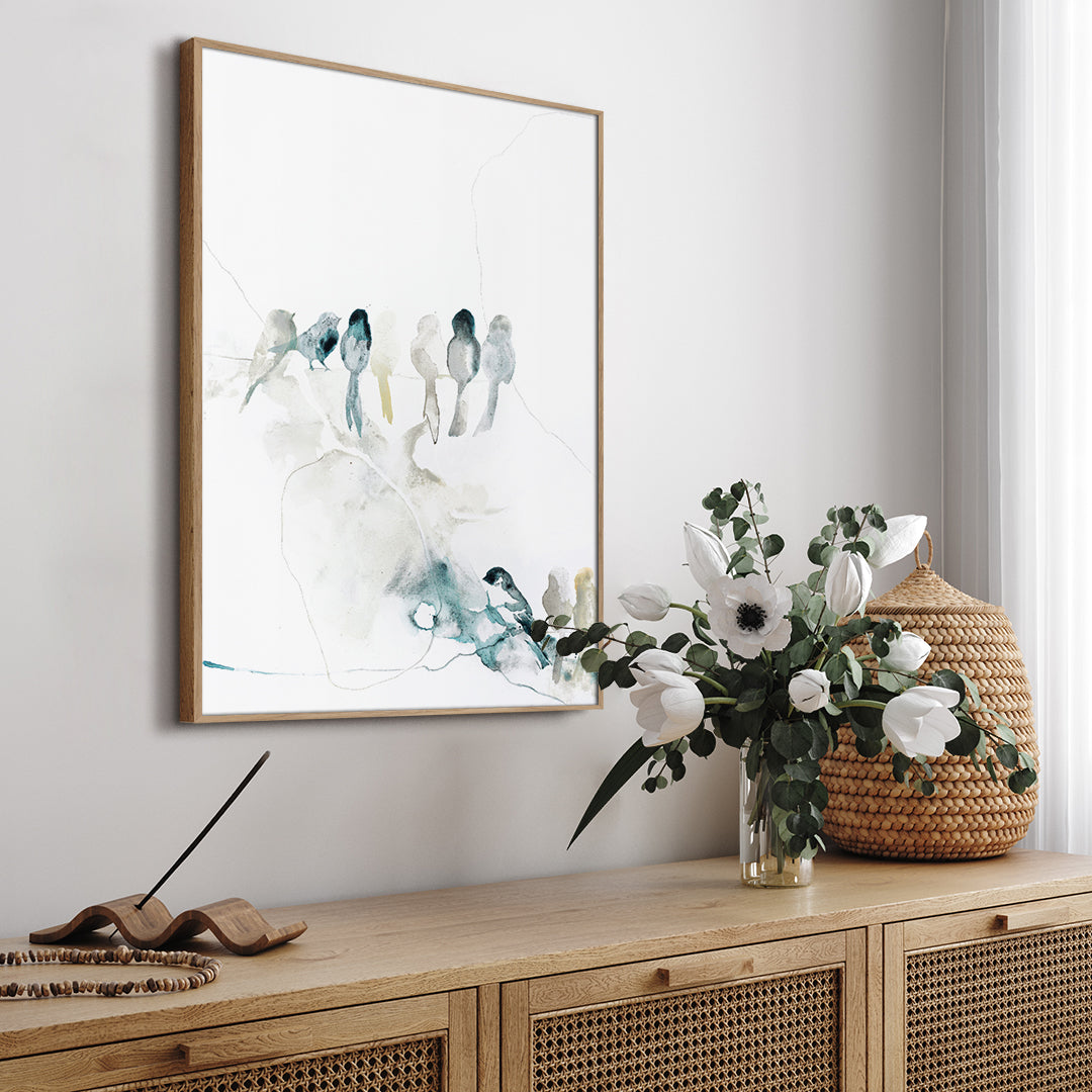 Birdshape | INDRAMMET BILLEDE Indrammet billede MF 30x40 Egeramme