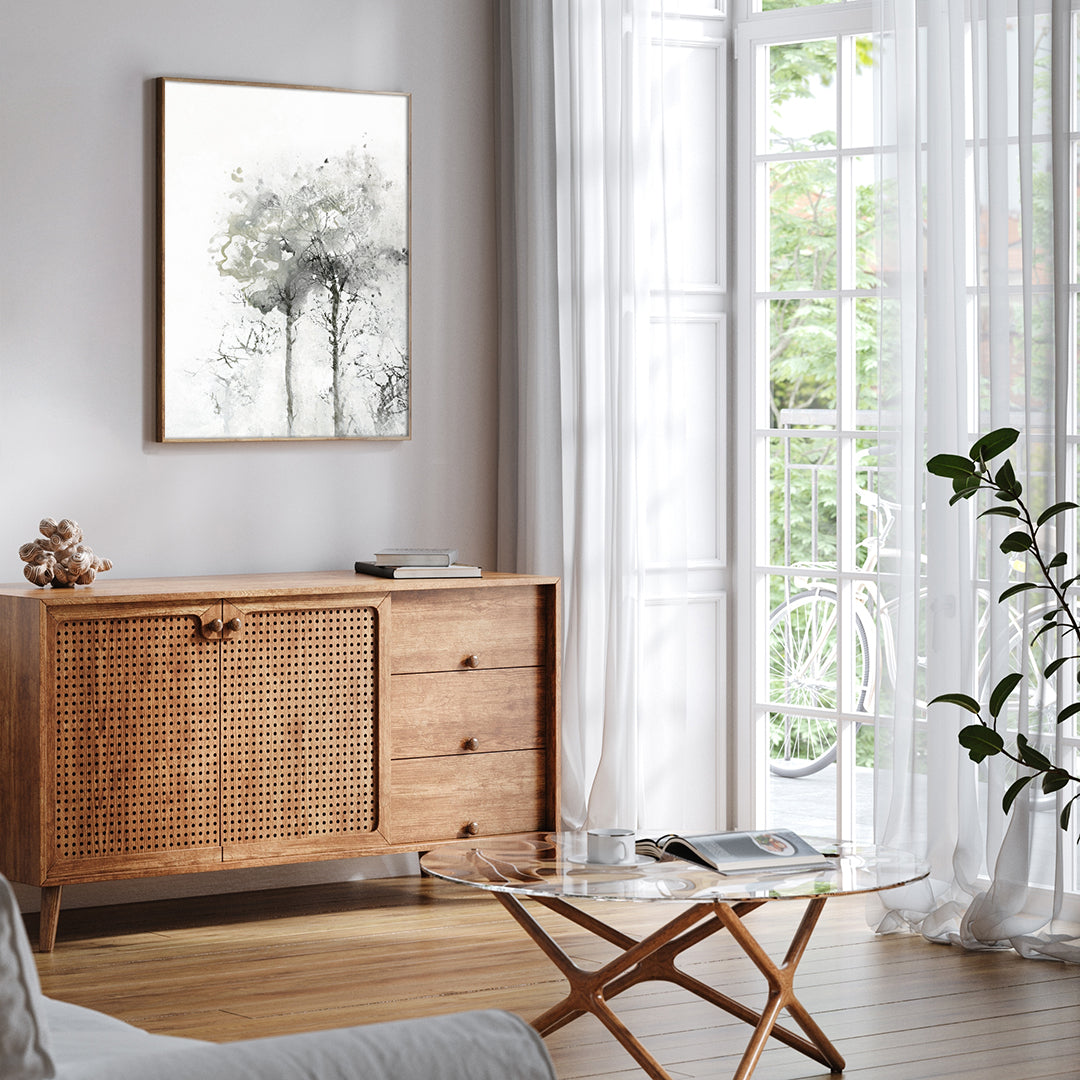 Tree Shape 2 | INDRAMMET BILLEDE Indrammet billede MF 30x40 Egeramme