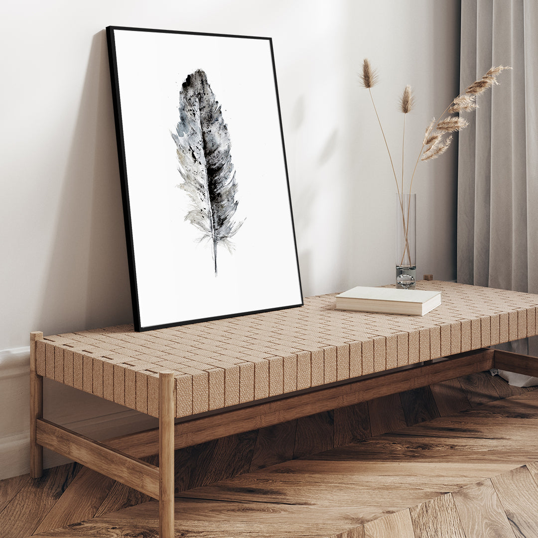 Cozy Feather 1 | INDRAMMET BILLEDE Indrammet billede MF 30x40 Egeramme