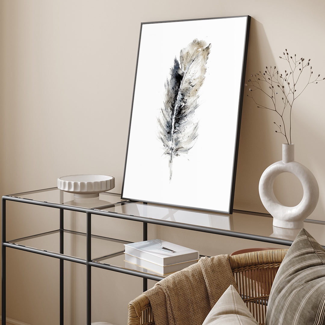 Cozy Feather 2 | INDRAMMET BILLEDE Indrammet billede MF 30x40 Egeramme