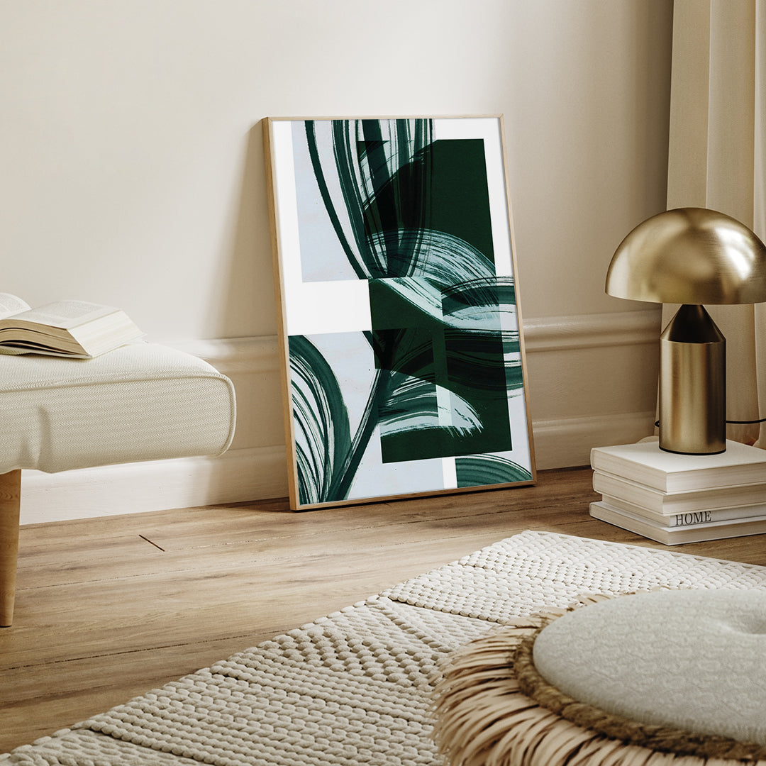 Square green 1 | INDRAMMET BILLEDE Indrammet billede MF