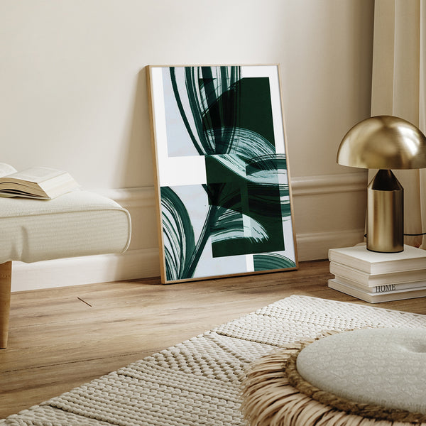 Square green 1 | INDRAMMET BILLEDE Indrammet billede MF