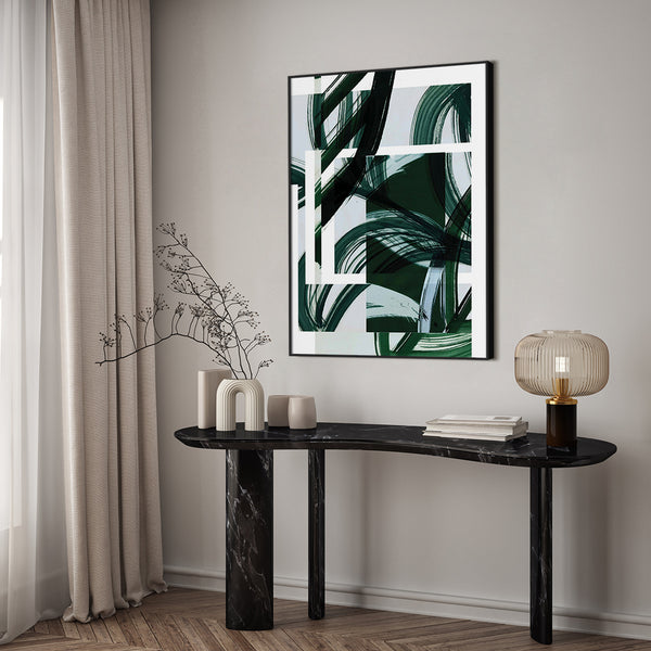 Square green 2 | INDRAMMET BILLEDE Indrammet billede MF