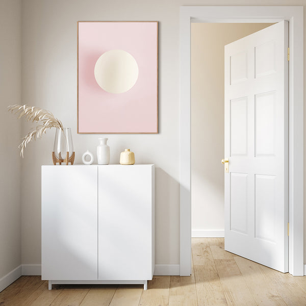 White circle pink | INDRAMMET BILLEDE Indrammet billede MF