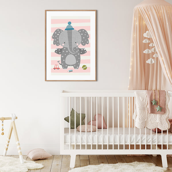 Happy Elephant | INDRAMMET BILLEDE Indrammet billede MF