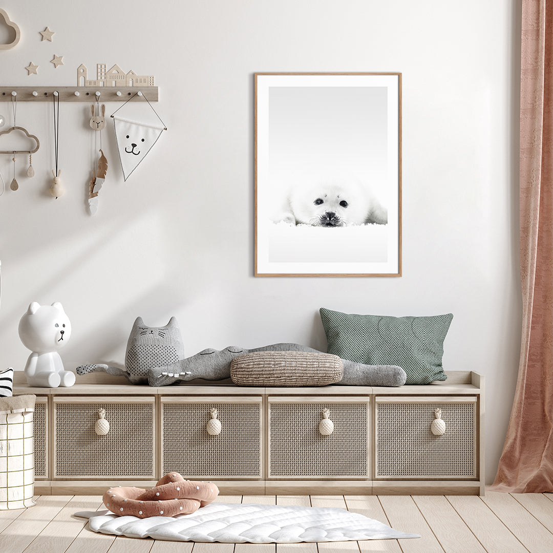White Seal | INDRAMMET BILLEDE Indrammet billede MF 30x40 Egeramme