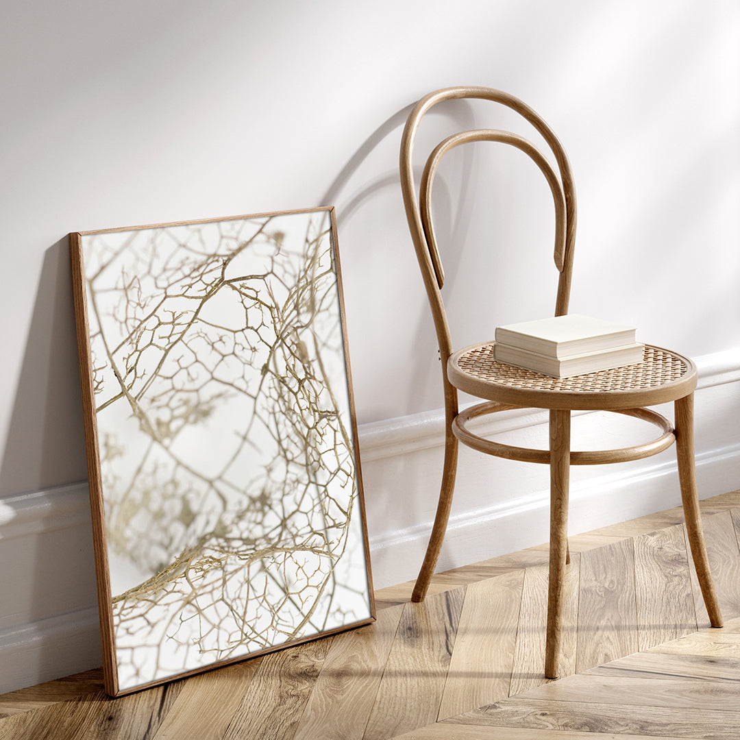 Leaf skeleton | INDRAMMET BILLEDE Indrammet billede MF 30x40 Sort