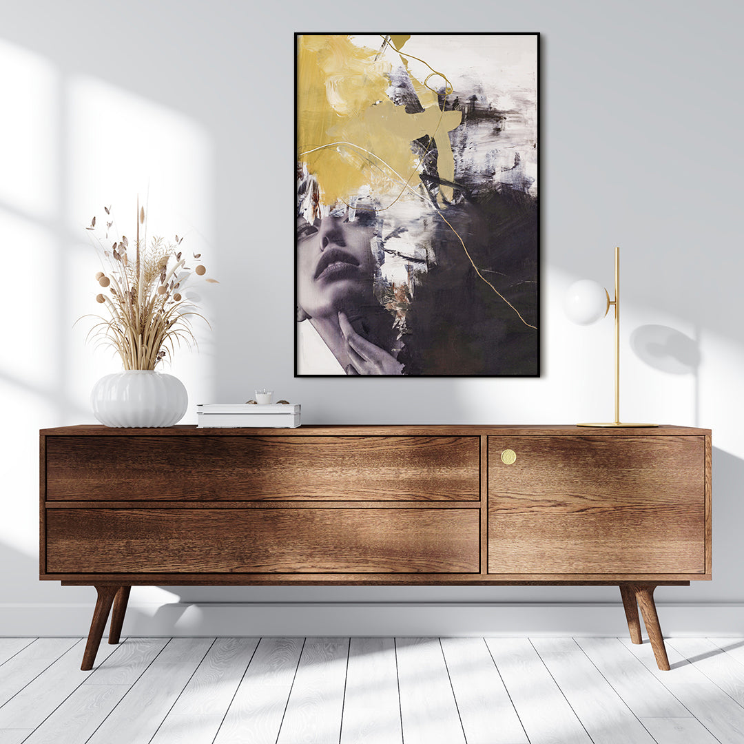 Yellow Era 2 | INDRAMMET BILLEDE Indrammet billede MF 30x40 Sort
