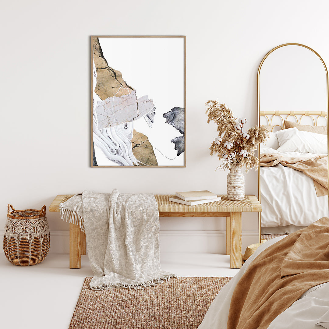 Paper Look 2 | INDRAMMET BILLEDE Indrammet billede MF 30x40 Sort