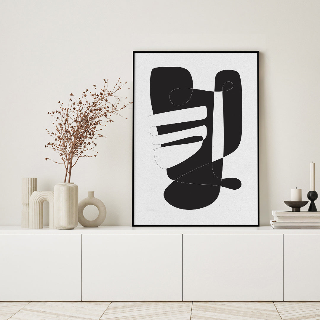 Graphical 4 | INDRAMMET BILLEDE Indrammet billede MF 30x40 Sort