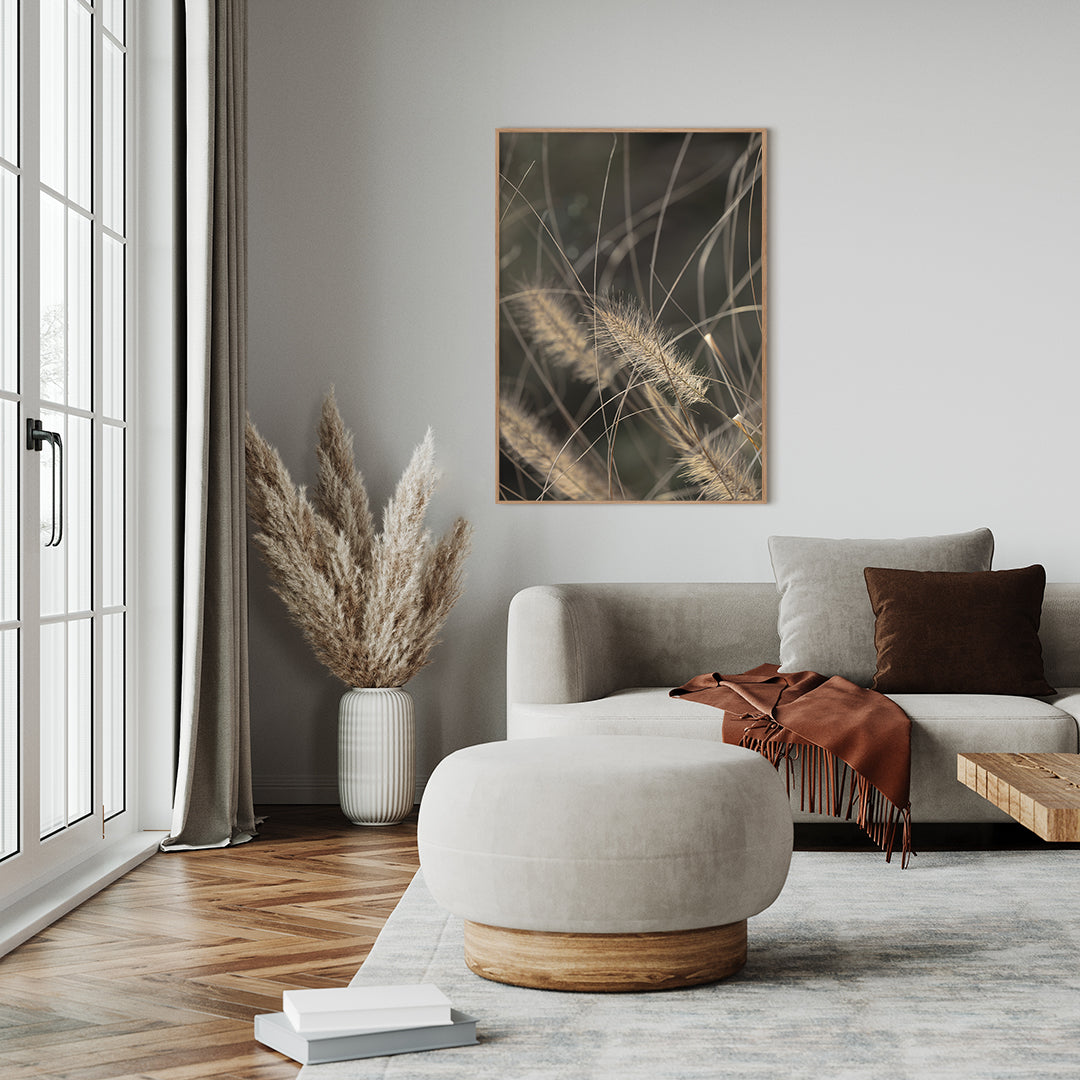 Mellow Grasses 2 | INDRAMMET BILLEDE Indrammet billede MF 30x40 Sort