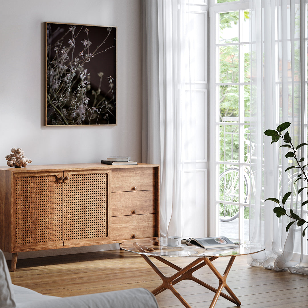 Mellow Grasses 6 | INDRAMMET BILLEDE Indrammet billede MF 30x40 Sort