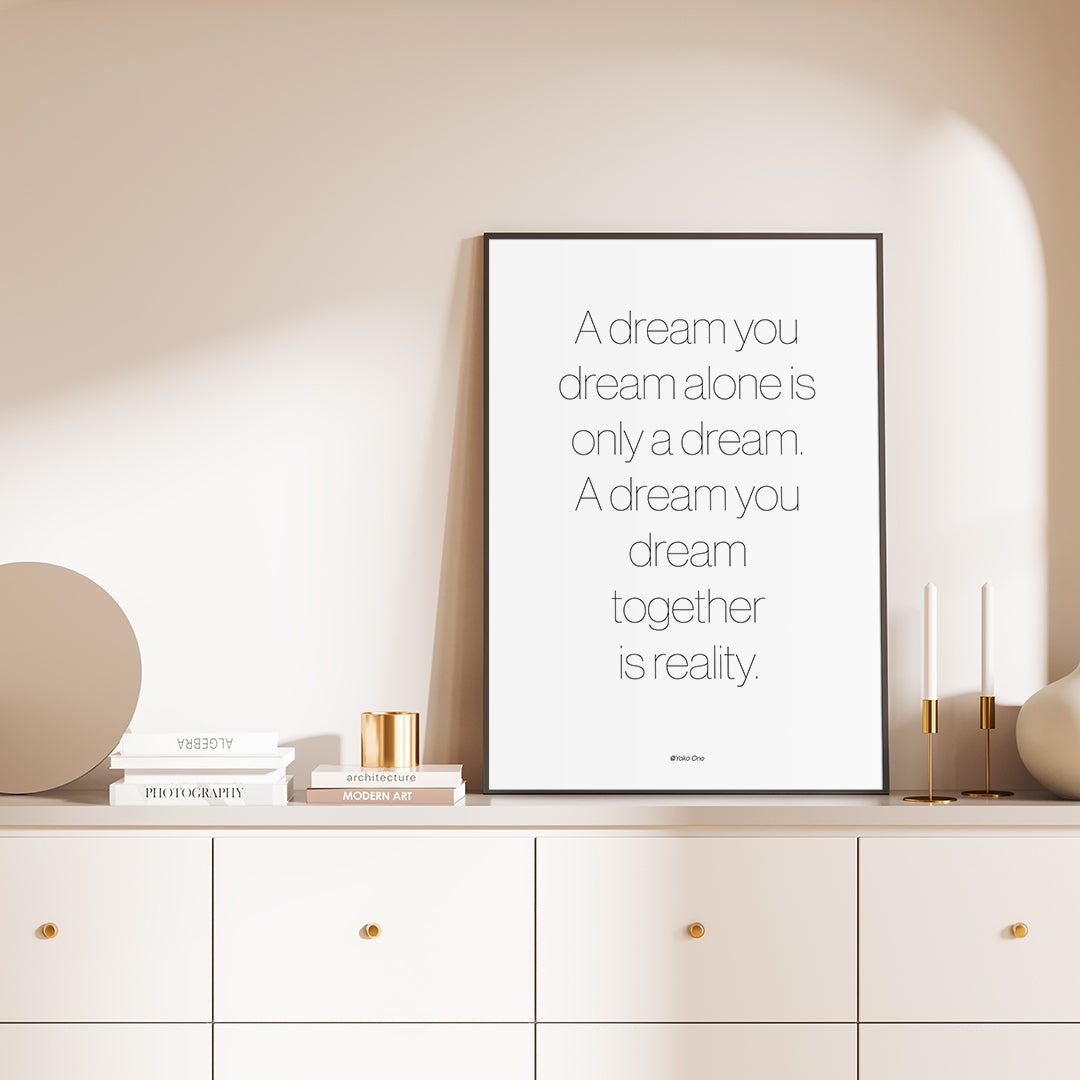 A Dream | INDRAMMET BILLEDE Indrammet billede MF 30x40 Sort