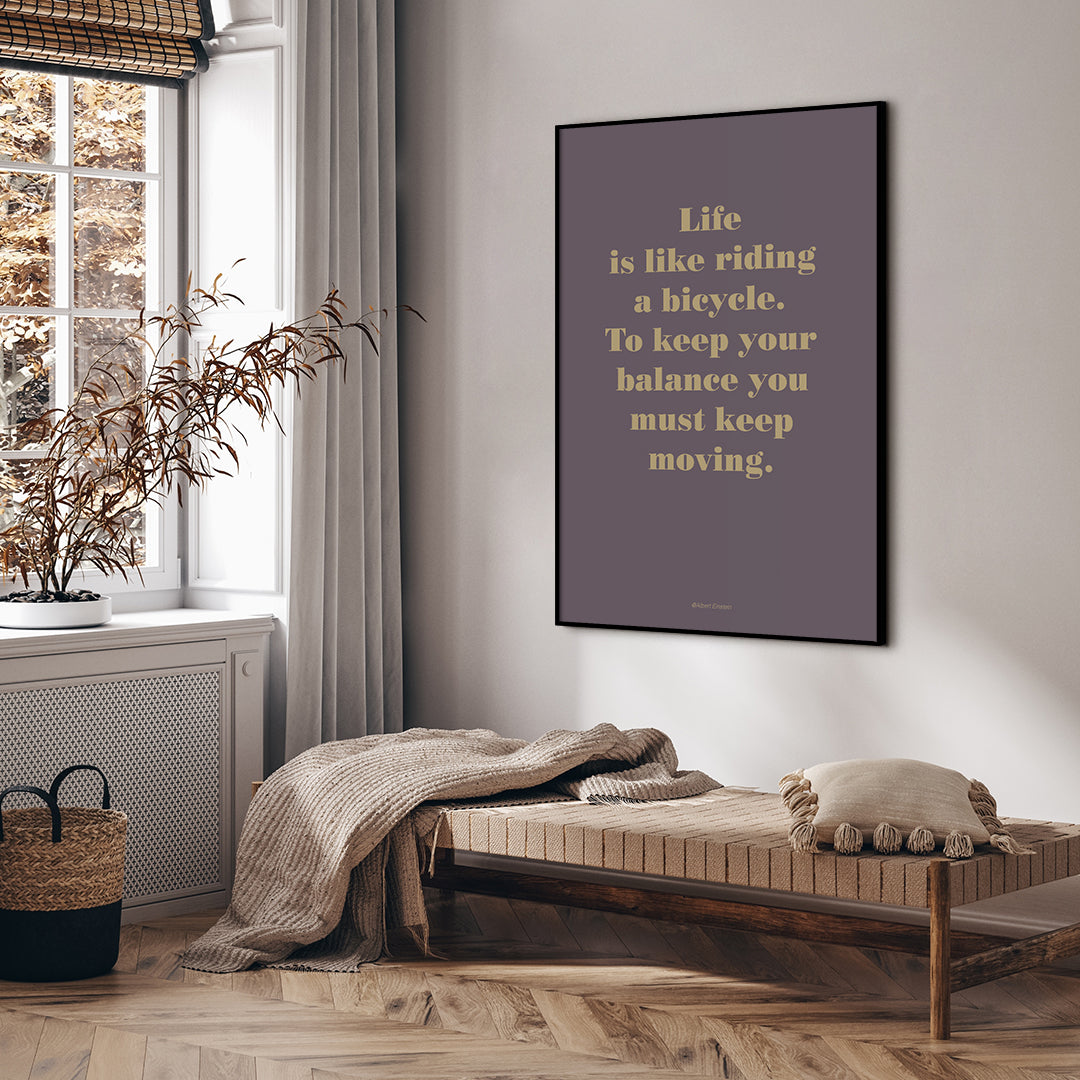 Life is like | INDRAMMET BILLEDE Indrammet billede MF 30x40 Sort