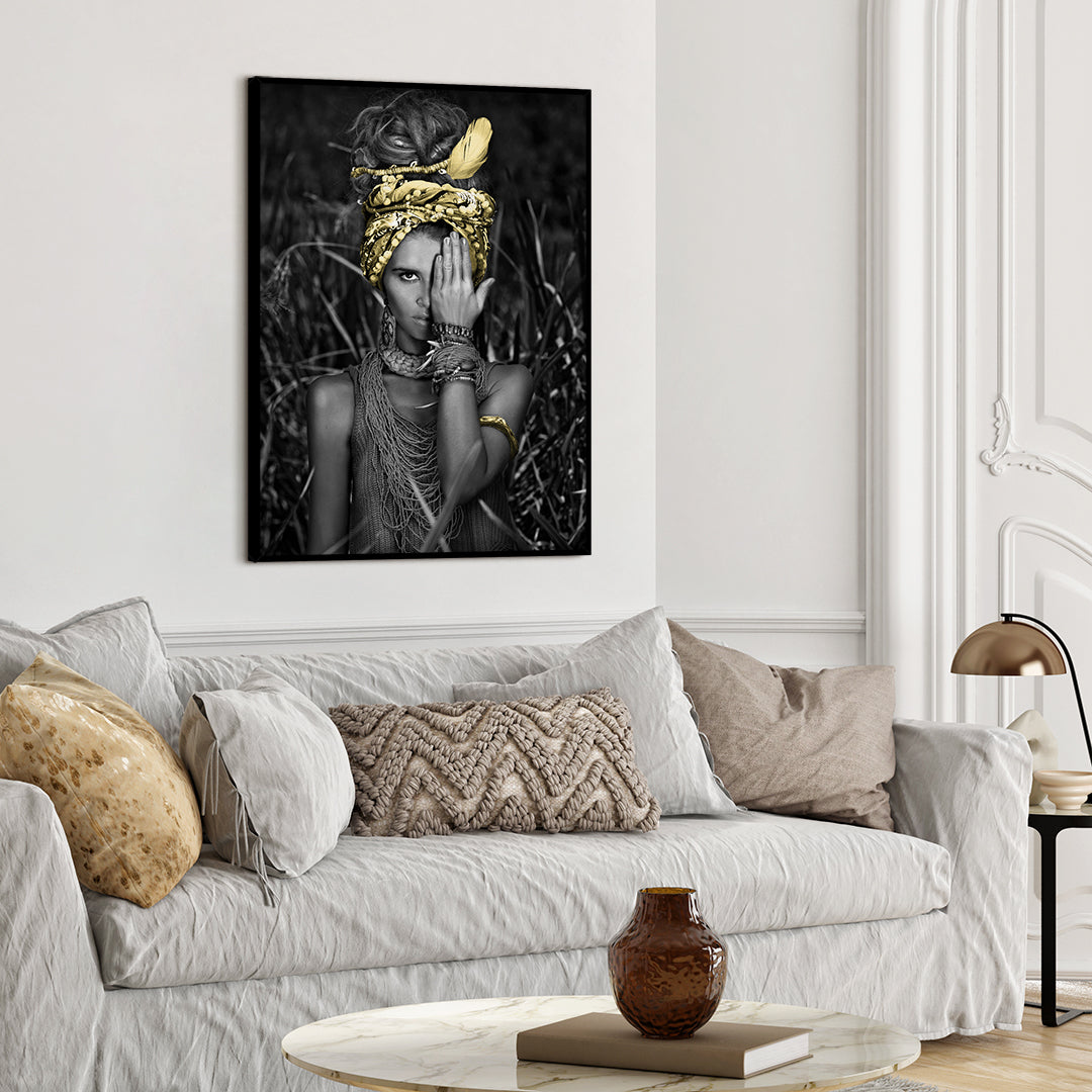 In the Bush gold | INDRAMMET BILLEDE Indrammet billede MF 30x40 Sort