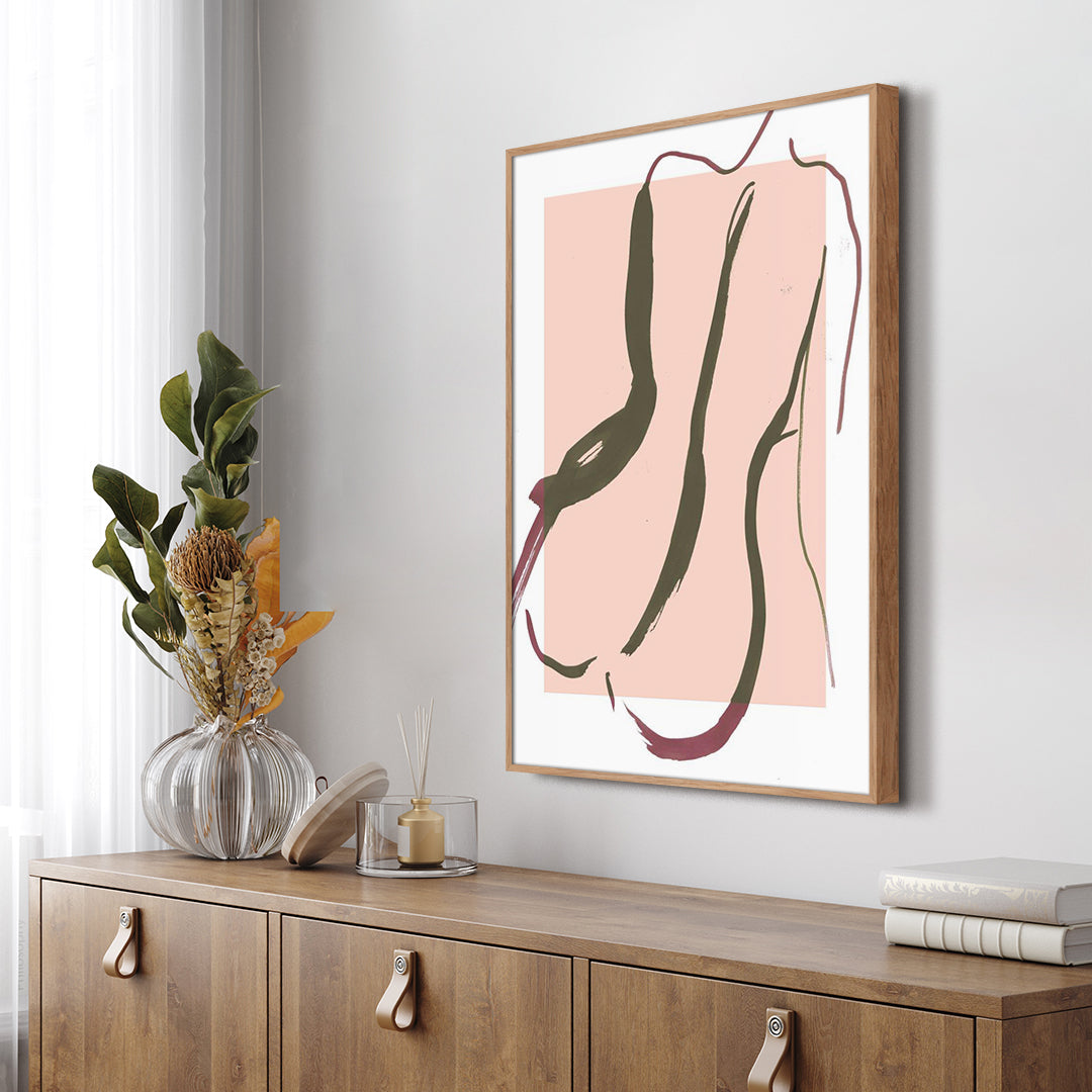 Sketch no 1 | INDRAMMET BILLEDE Indrammet billede MF 30x40 Sort