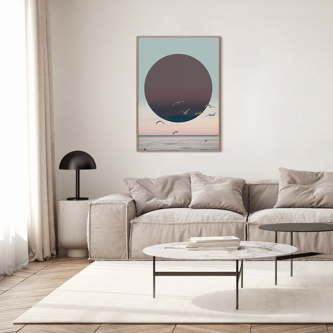 Sundown 2 | INDRAMMET BILLEDE Indrammet billede MF 30x40 Sort