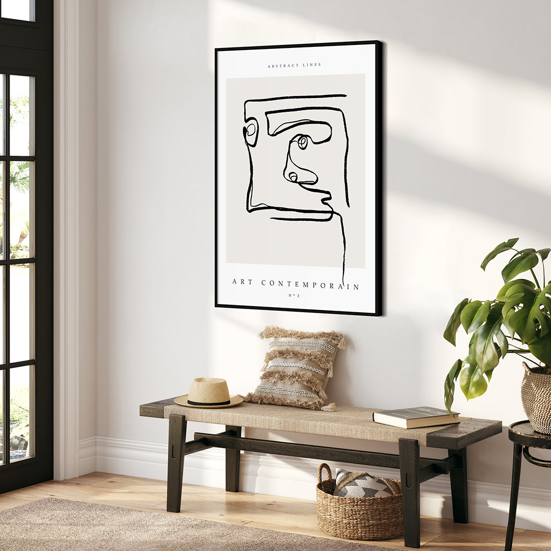 Art Contemporain 2 | INDRAMMET BILLEDE Indrammet billede MF 30x40 Sort