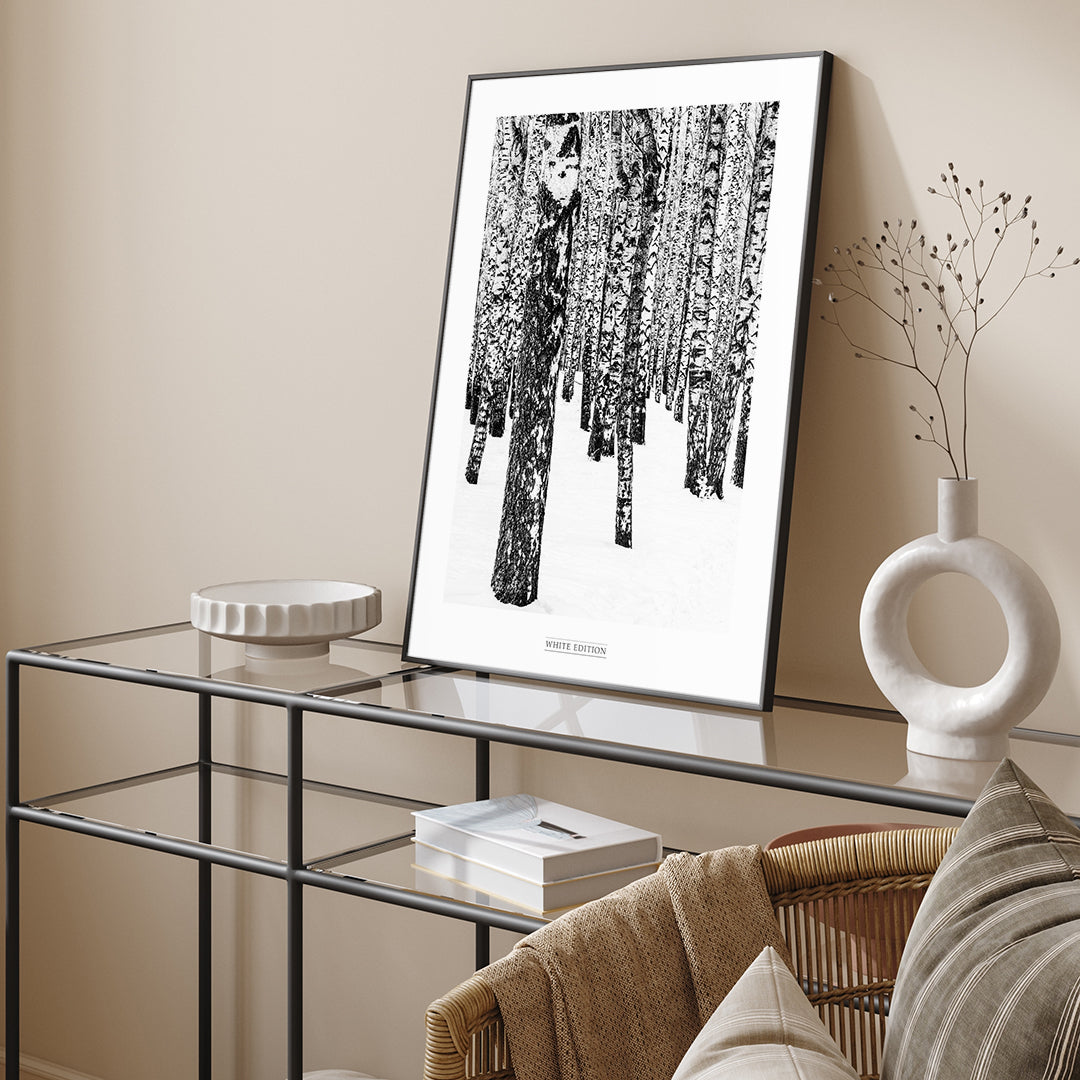 White Edition 1 | INDRAMMET BILLEDE Indrammet billede MF 30x40 Sort