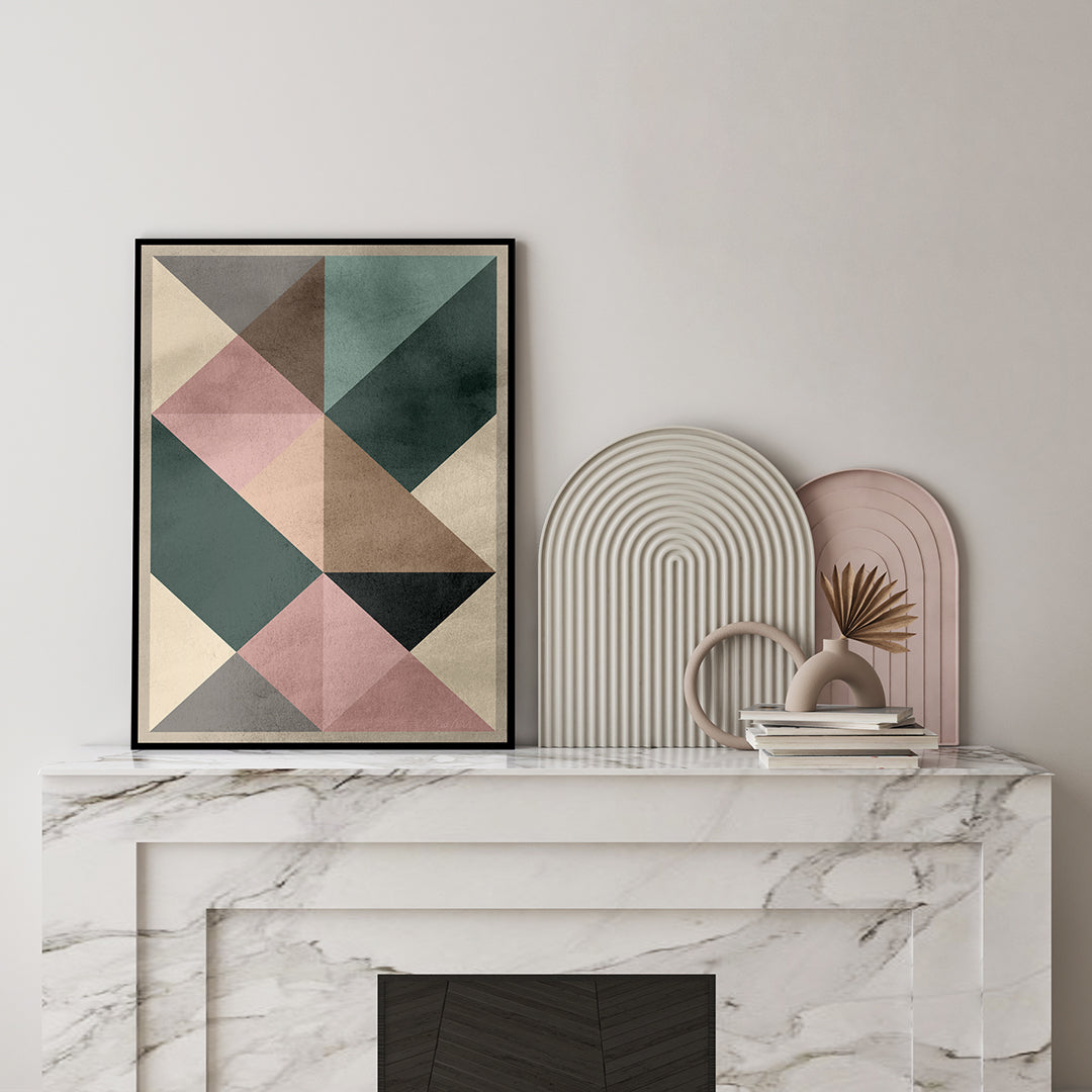 Triangle-2 | INDRAMMET BILLEDE Indrammet billede MF 30x40 Egeramme