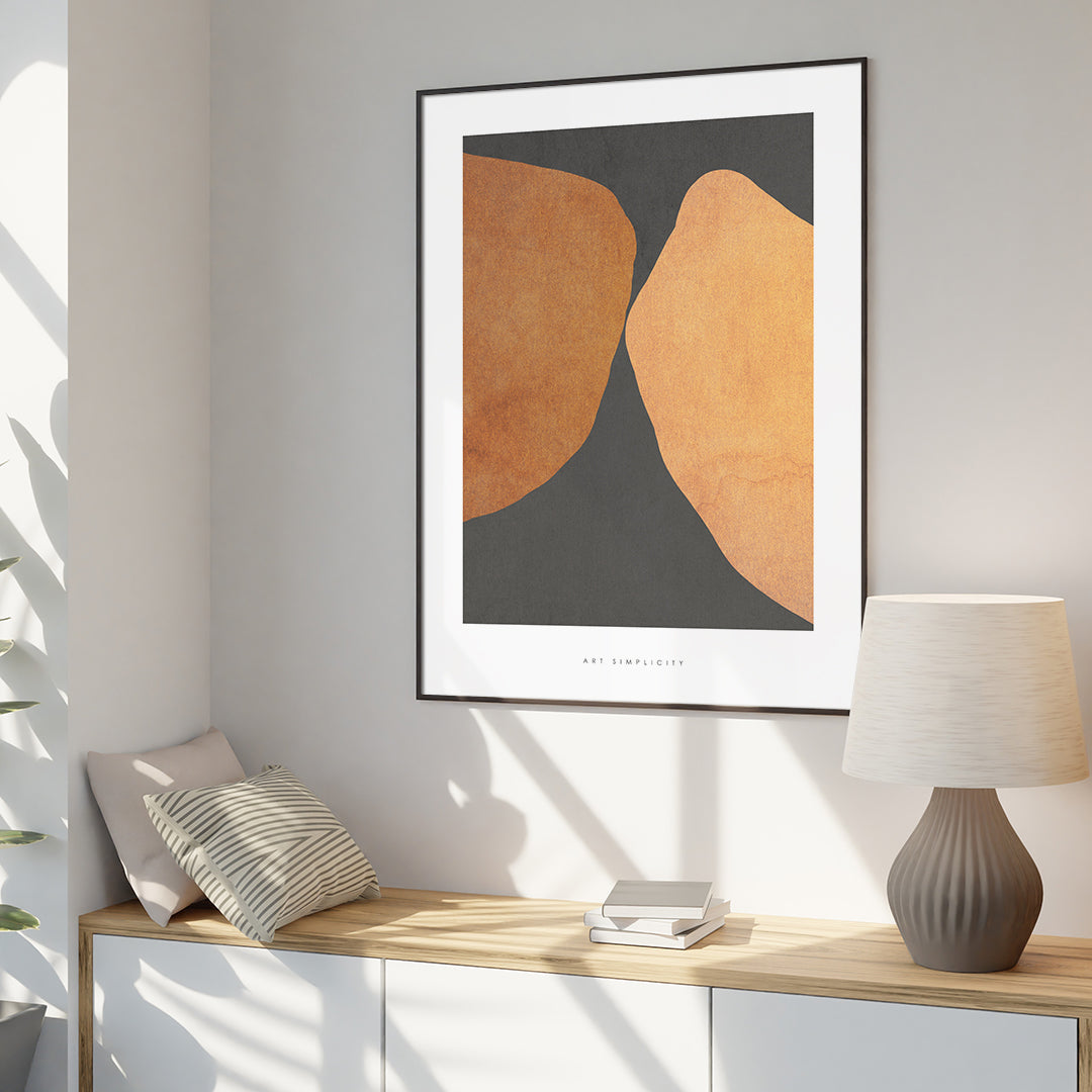 Art Simplicity 4 | INDRAMMET BILLEDE Indrammet billede MF 30x40 Egeramme