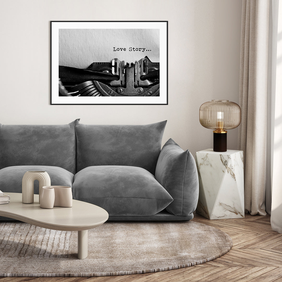 Vintage Love Story | INDRAMMET BILLEDE Indrammet billede MF 30x40 Sort
