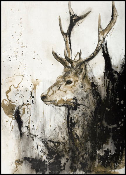 Wild Life 1 | INDRAMMET BILLEDE Indrammet billede MF 30x40 Sort