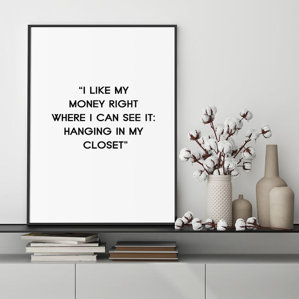 I like my money | INDRAMMET BILLEDE Indrammet billede MF