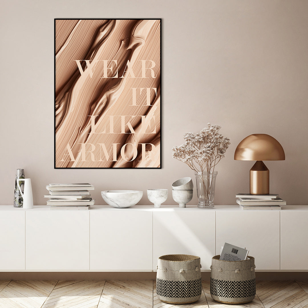 Wear it like armor | INDRAMMET BILLEDE Indrammet billede MF 30x40 Sort