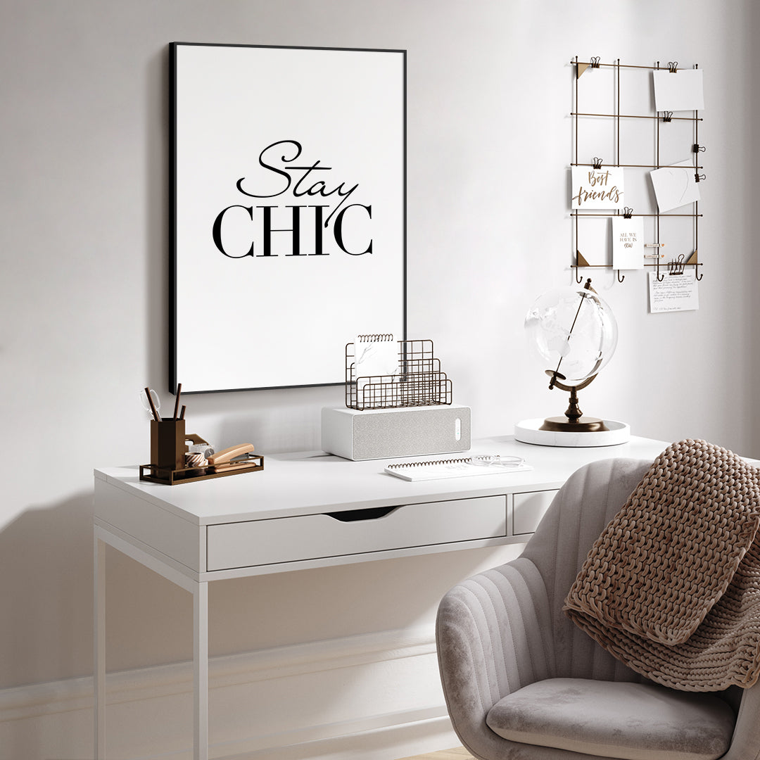Stay Chic | INDRAMMET BILLEDE Indrammet billede MF 30x40 Sort