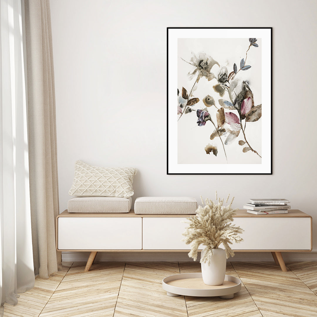 Playing Flower 2 | INDRAMMET BILLEDE Indrammet billede MF 30x40 Egeramme