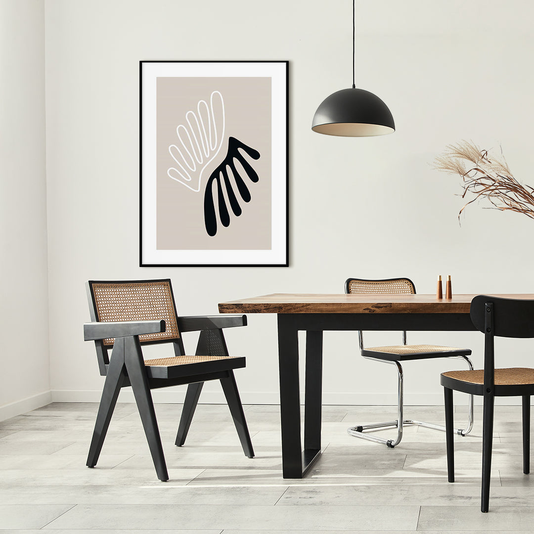 The Leaf | INDRAMMET BILLEDE Indrammet billede MF 30x40 Sort