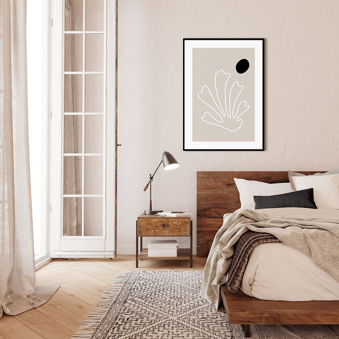 The Leaf 2 | INDRAMMET BILLEDE Indrammet billede MF 30x40 Sort