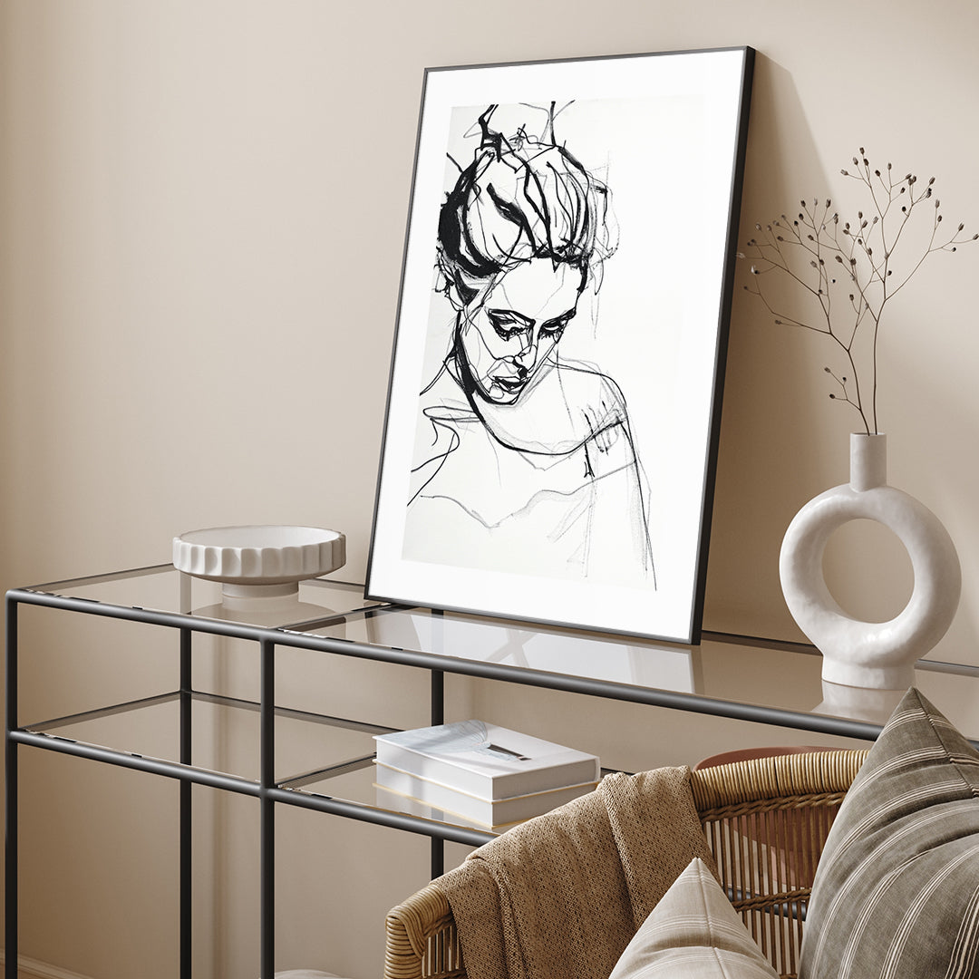 Silhouette 1 | INDRAMMET BILLEDE Indrammet billede MF 30x40 Sort