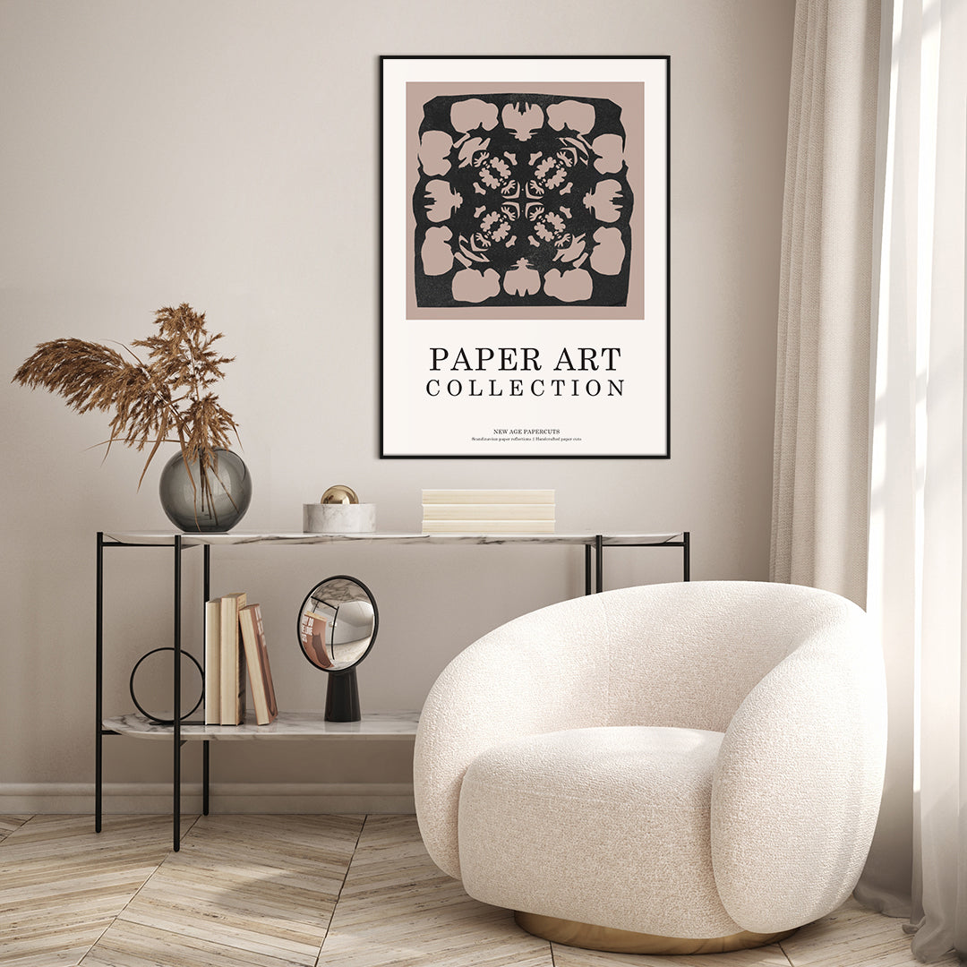 Paper Art 1 | INDRAMMET BILLEDE Indrammet billede MF 30x40 Sort