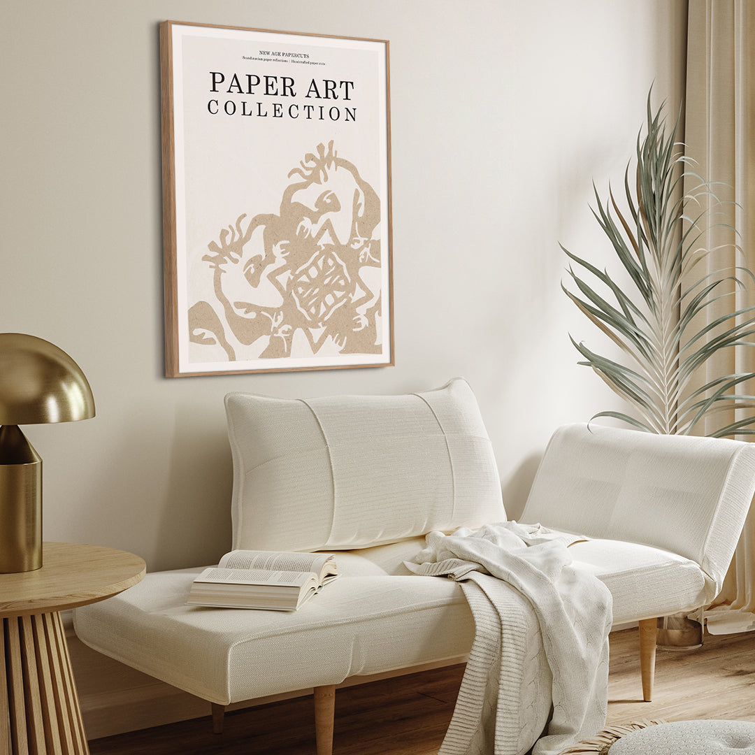 Paper Art 7 | INDRAMMET BILLEDE Indrammet billede MF 30x40 Sort