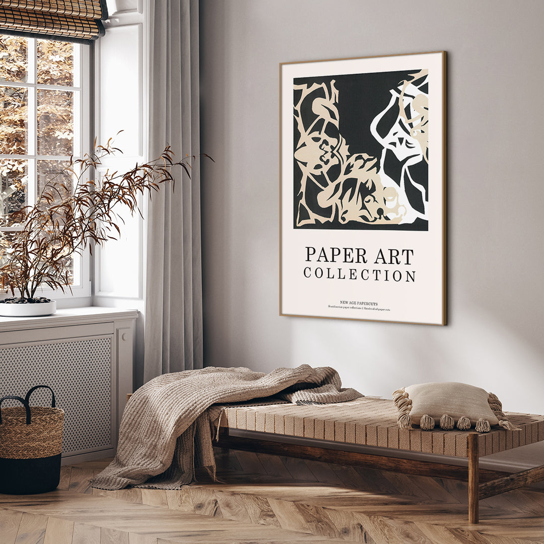 Paper Art 8 | INDRAMMET BILLEDE Indrammet billede MF 30x40 Sort