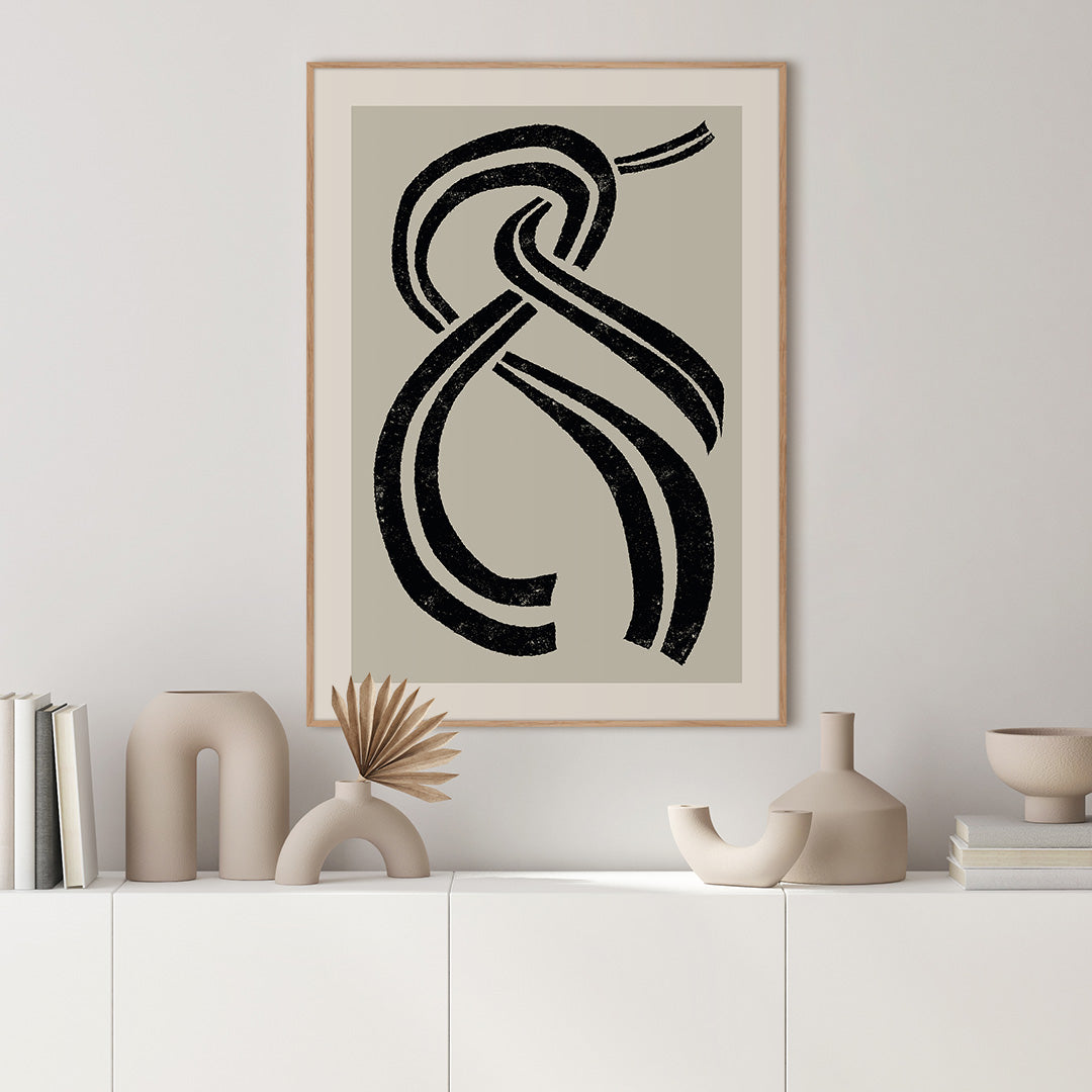 Two cords | INDRAMMET BILLEDE Indrammet billede MF 30x40 Egeramme