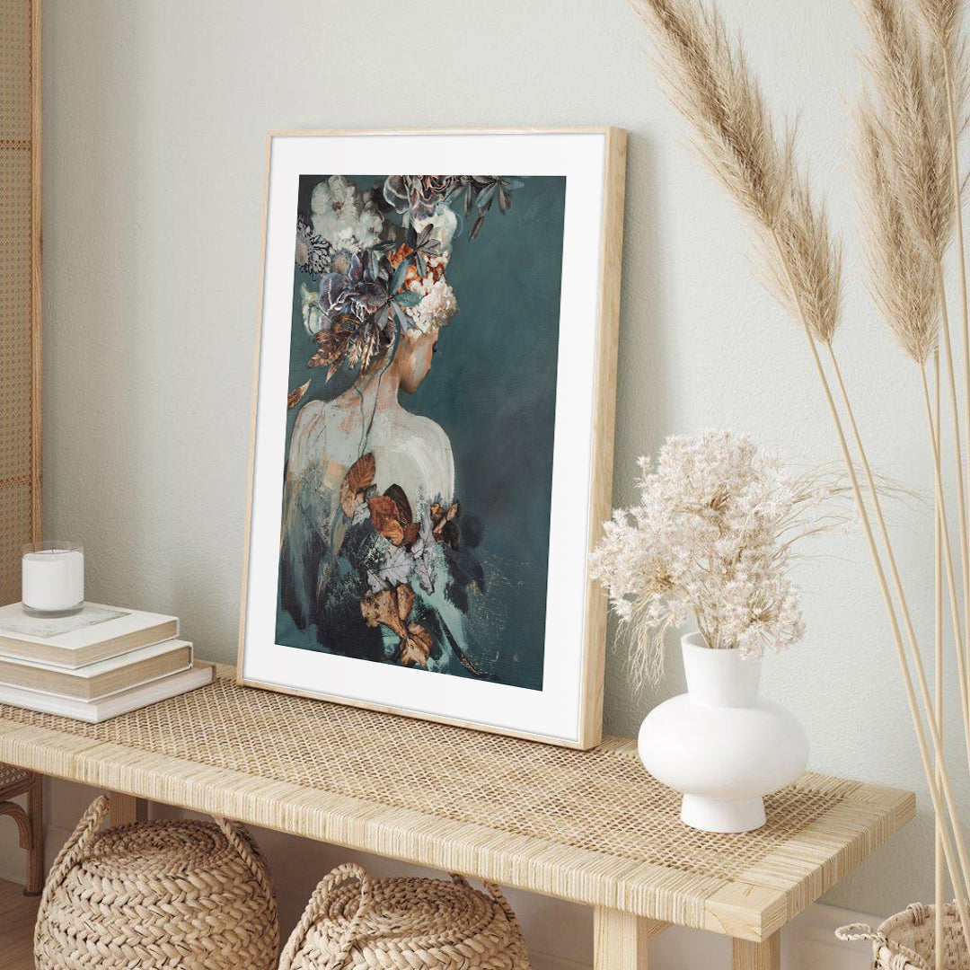 She got the look 2 | INDRAMMET BILLEDE Indrammet billede MF 30x40 Egeramme
