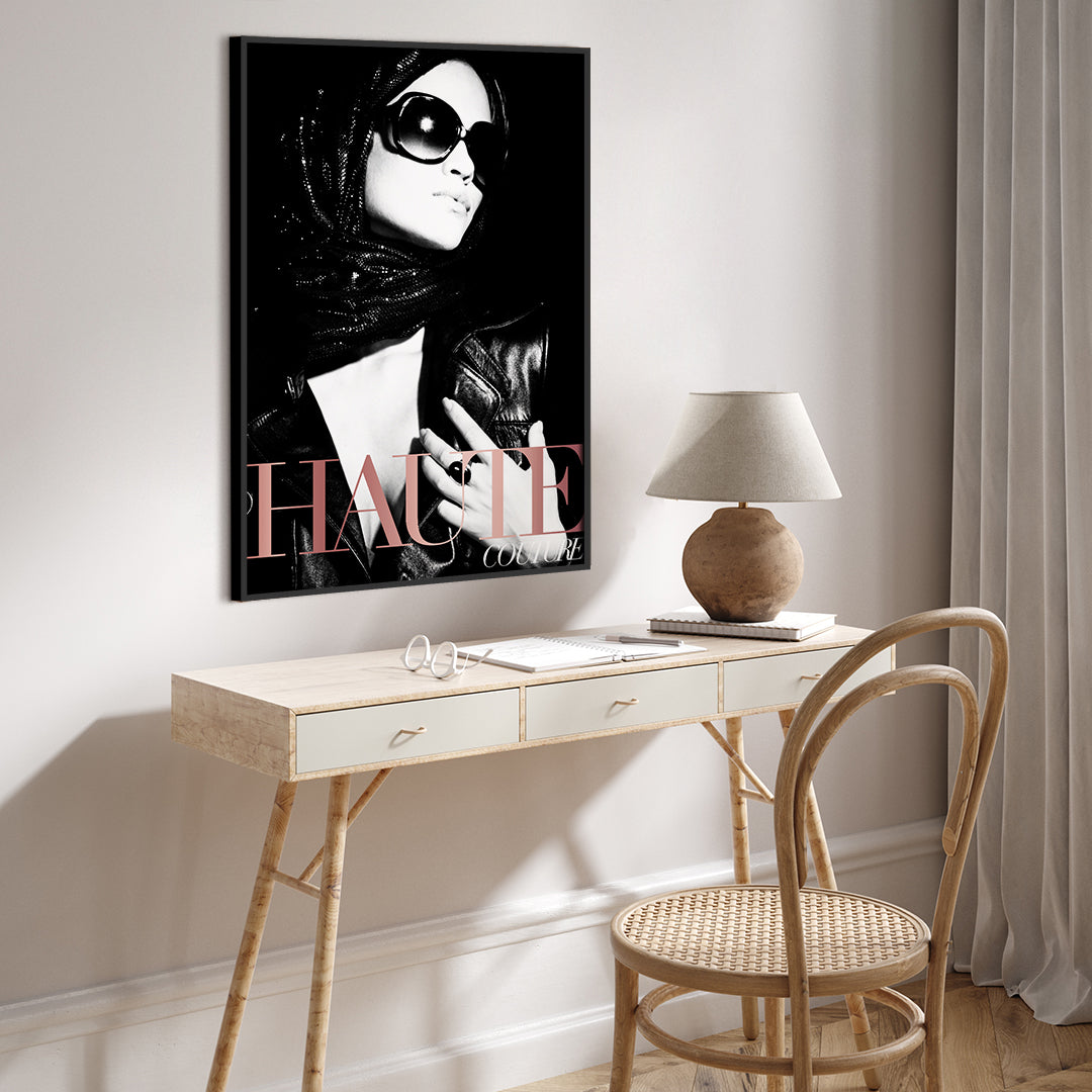 Couture 1 | INDRAMMET BILLEDE Indrammet billede MF 30x40 Sort