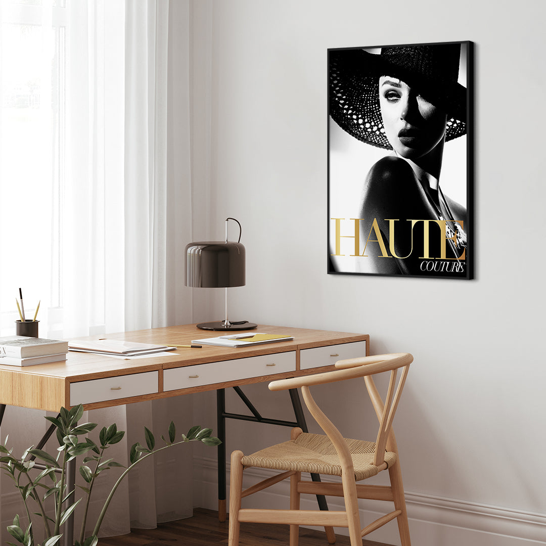 Couture 3 | INDRAMMET BILLEDE Indrammet billede MF 30x40 Sort