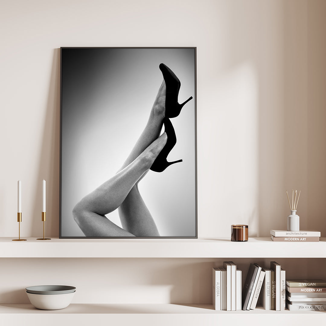 Fashion Red 3 | INDRAMMET BILLEDE Indrammet billede MF 30x40 Sort