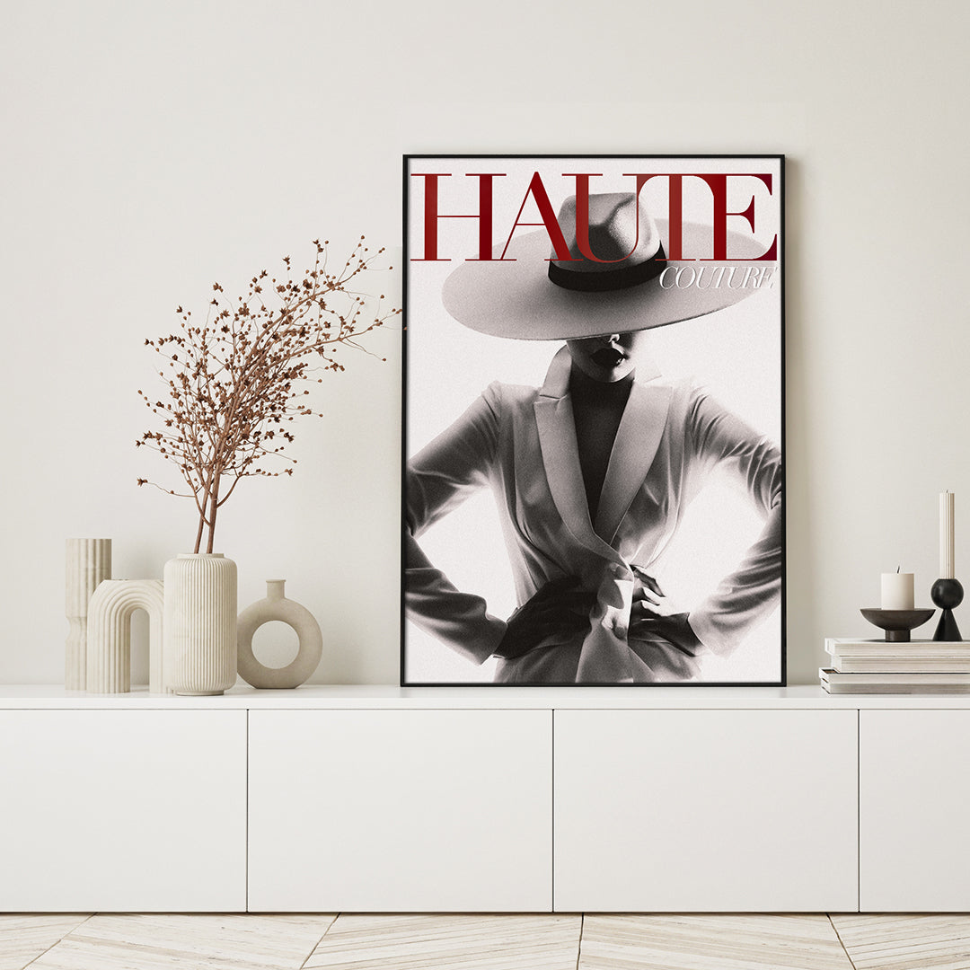 Couture 6 | INDRAMMET BILLEDE Indrammet billede MF 30x40 Sort