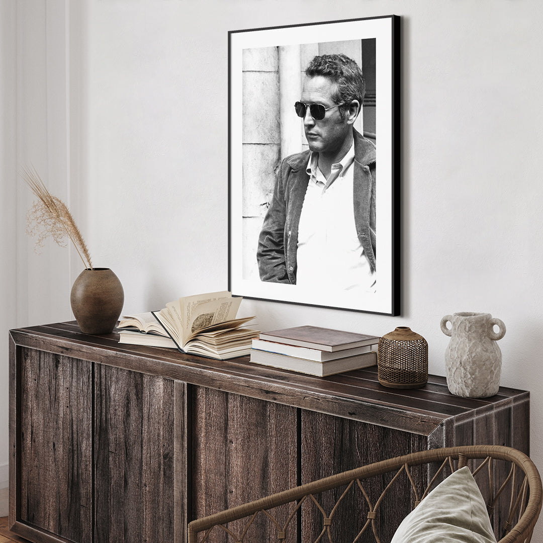 Paul Newman | INDRAMMET BILLEDE Indrammet billede MF 30x40 Sort
