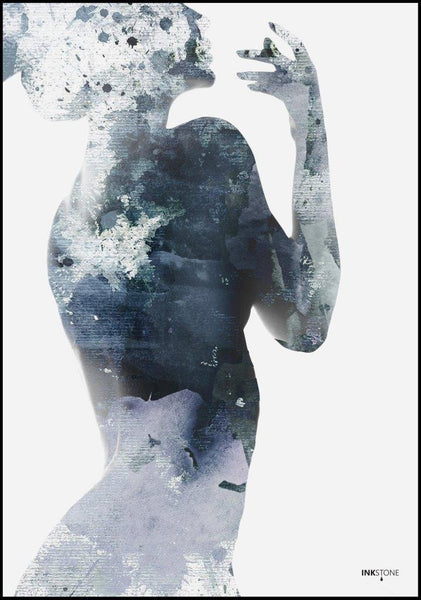 Woman in blue 2 | INDRAMMET BILLEDE Indrammet billede MF