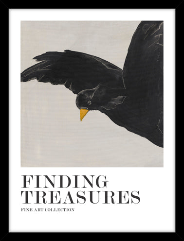 Finding treasures | KUNSTTRYK Kunsttryk ART COPENHAGEN 30x40 Sort ramme