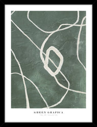 Green grafica | KUNSTTRYK Kunsttryk ART COPENHAGEN 30x40 Sort ramme
