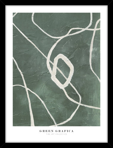Green grafica | KUNSTTRYK Kunsttryk ART COPENHAGEN 30x40 Sort ramme
