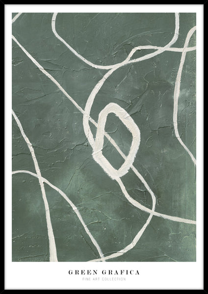 Green grafica | KUNSTTRYK Kunsttryk ART COPENHAGEN 70x100 Sort ramme