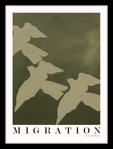 Migration | KUNSTTRYK Kunsttryk ART COPENHAGEN 30x40 Sort ramme